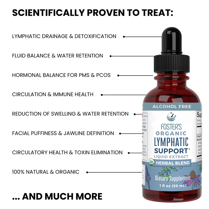 Mezcla de hierbas orgánicas para el apoyo linfático