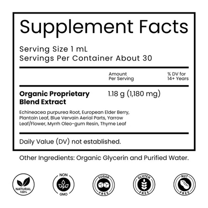 Mezcla de hierbas orgánicas para el apoyo linfático